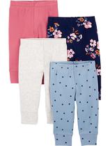 Calças Simple Joys da Carter's Baby Girls, pacote com 4, 12 meses Calças Simple Joys da Carter's Baby Girls, pacote com 4, 12 meses