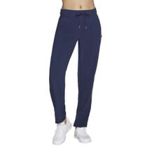 Calças Skechers Go Walk Uptown para mulheres em azul marinho