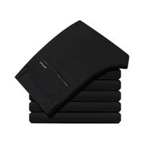 Calças Sociais Masculinas Slim Fit De Alta Elasticidade, Cintura Alta, Elásticas, Formais, Para