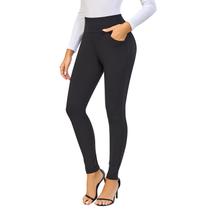 Calças Sociais Tyllmann Black para Mulheres - Cintura Super Elástica e Modelagem Fina