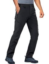 Calças softshell repelentes de água para esqui de neve, Slight, masculinas, pretas