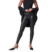 Calças SPANX, leggings de material sintético em forma de elastano, pretas, 71 cm, costura interna Calças SPANX, leggings de material sintético em forma de elastano, pretas, 71 cm, costura interna
