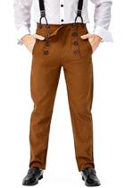 Calças Steampunk galeeup masculinas vitorianas clássicas marrons Calças Steampunk galeeup masculinas vitorianas clássicas marrons