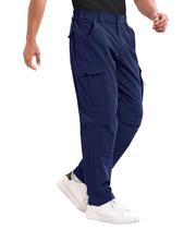 Calças táticas NATUVENIX Ripstop leves para homens, azul marinho