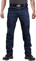 Calças táticas Susclude para homens Stretch Rip Stop 34Wx32L Navy