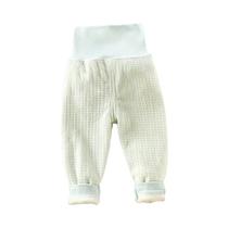 Calças Térmicas De Cintura Alta Para Bebês Em Fleece, Roupas De Pijama Em Cores Sólidas Para Outono