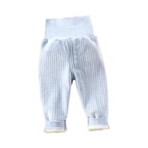 Calças Térmicas De Cintura Alta Para Bebês Em Fleece, Roupas De Pijama Em Cores Sólidas Para Outono