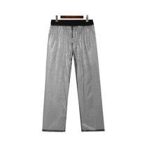 Calças Transparentes De Malha Brilhante Para Homens, Cintura Elástica, Sexy, Moda De Festa, Casual,