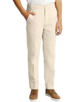 Calças Trasign Teens Slim Fit, linho, champanhe, tamanho 16 para meninos