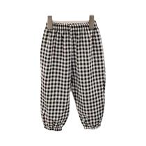 Calças Xadrez Para Meninas, 73-120cm, Verão, Algodão Fino, À Prova De Mosquitos, Calças Harlan Da