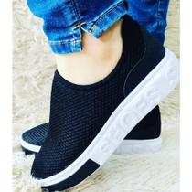 calce facil tenis casual feminino e masculino tenis Tela Sola Alta Slip On Confortável Leve Casual.(material furinho)