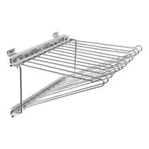 Calceiro deslizante para closet guarda roupas 12 varetas aramado cromado