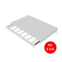 Calceiro Retrátil Com Prateleira 60cm Closet Trilho 3 Uni Branco