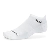 Calcetas para correr Swiftwick ASPIRE ZERO Tab Blanco-Circuito
