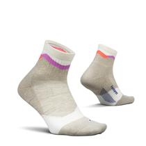 Calcetines de senderismo Feetures Trail Max amortiguados, color crema mediano