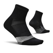 Calcetines deportivos Feetures Elite con amortiguación ligera, tobilleros, negros, talla M