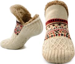 Calcetines Pantuflas BROOLOO Cómodos y Peludos Antideslizantes para Mujeres Navidad Calcetines Pantuflas BROOLOO Cómodos y Peludos Antideslizantes para Mujeres Navidad