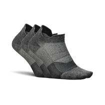 Calcetines tobilleros Feetures Elite con acolchado ligero, sin mostrar y con lengüeta, gris, XL Calcetines tobilleros Feetures Elite con acolchado ligero, sin mostrar y con lengüeta, gris, XL