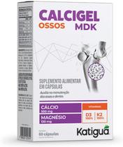 Calcigel MDK Ossos Cálcio + Magnésio + Vitamina D3 + Vitamina K2 Katiguá 60 cápsulas