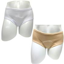 Calcinha Absorvente Algodão Segura Escapes Urina 2un Bco/BG Calcinha Absorvente Algodão Segura Escapes Urina 2un Bco/BG