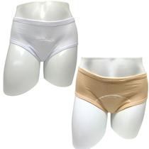 Calcinha Absorvente Algodão Segura Escapes Urina 2un Bco/BG Calcinha Absorvente Algodão Segura Escapes Urina 2un Bco/BG