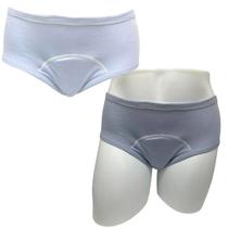 Calcinha Absorvente Algodão Segura Escapes Urina 2un Bco/CZ
