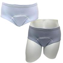 Calcinha Absorvente Algodão Segura Escapes Urina 2un Bco/CZ