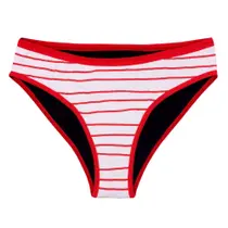 Calcinha Absorvente Básica Korui - Branca e Vermelha