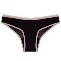 Calcinha Absorvente Pantys Comfy Preto e Rosa