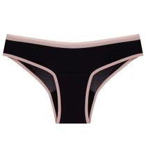 Calcinha Absorvente Pantys Comfy Preto e Rosa