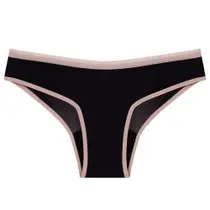 Calcinha Absorvente Pantys Comfy Preto e Rosa