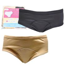 Calcinha Algodão Absorvente Proteção Contra Escapes Xixi 2un