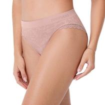 Calcinha Anatômica Jacquard com Renda Lateral sem Costura Blush Zee Rucci