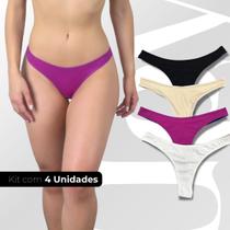 Calcinha Asa Delta Fio Dental Feminina Sensual Conforto 4und