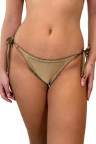 Calcinha avulsa frufru dourada Calcinha avulsa frufru dourada