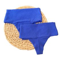 Calcinha Avulsa Hot Pants Faixa Canelado Ibiza Azul Royal