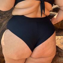 Calcinha Avulsa Plus Size Hot Pants Canelado