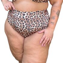 Calcinha Avulsa Plus Size Hot Pants Onça