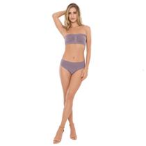 Calcinha basic alta cavada lilac