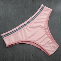 Calcinha básica lisa dia a dia com transparência no cós