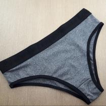 Calcinha Básica Tecido Mescla com viés colorido - Calcinha Tayla