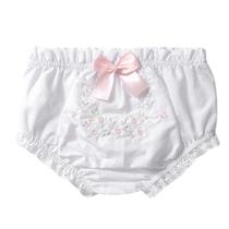 Calcinha Bebê Batizado Algodão Bordada Floral Papilloo Calcinha Bebê Batizado Algodão Bordada Floral Papilloo