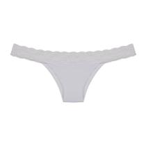 Calcinha biquíni com renda - branco - P - Não Disponível