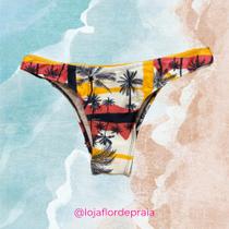 Calcinha Biquíni Coqueiro - Flor de Praia Calcinha Biquíni Coqueiro - Flor de Praia