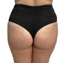 Calcinha Biquini Drapeada Cos Alto Fio Duplo Praia Piscina Calcinha Biquini Drapeada Cos Alto Fio Duplo Praia Piscina