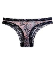 Calcinha biquíni estampada com renda she Calcinha biquíni estampada com renda she