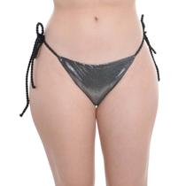 Calcinha biquini fio cortininha metalizada Gav