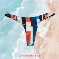 Calcinha Biquíni Fio dental Folhas - Flor de Praia Calcinha Biquíni Fio dental Folhas - Flor de Praia