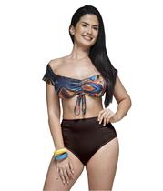 Calcinha Biquíni Hot Pants parte de Baixo Drapeada