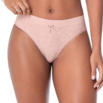Calcinha Biquíni Jacquard sem Costura Bruma Floral Blush